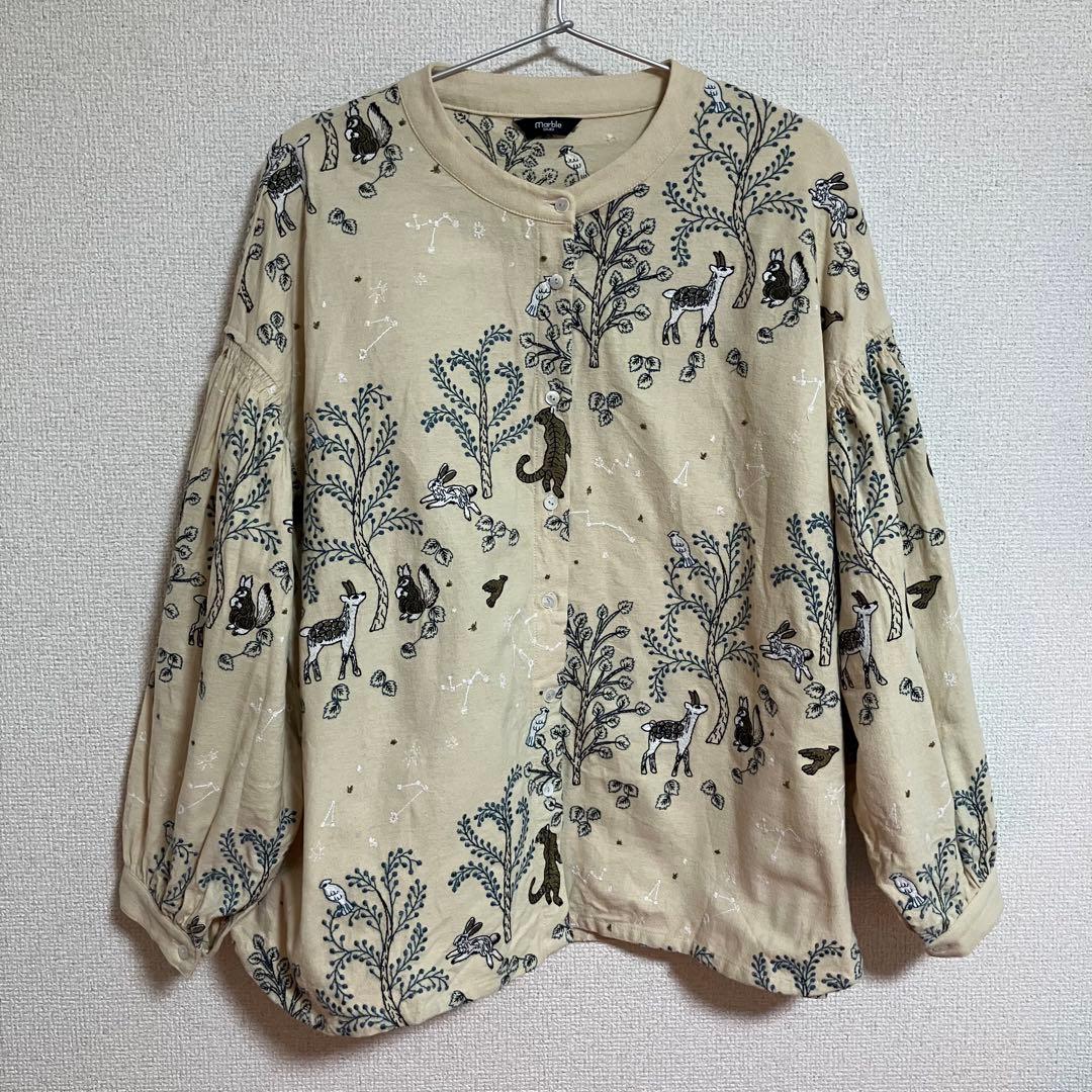 マーブルシュッド marblesud starry forest ブラウス 美品