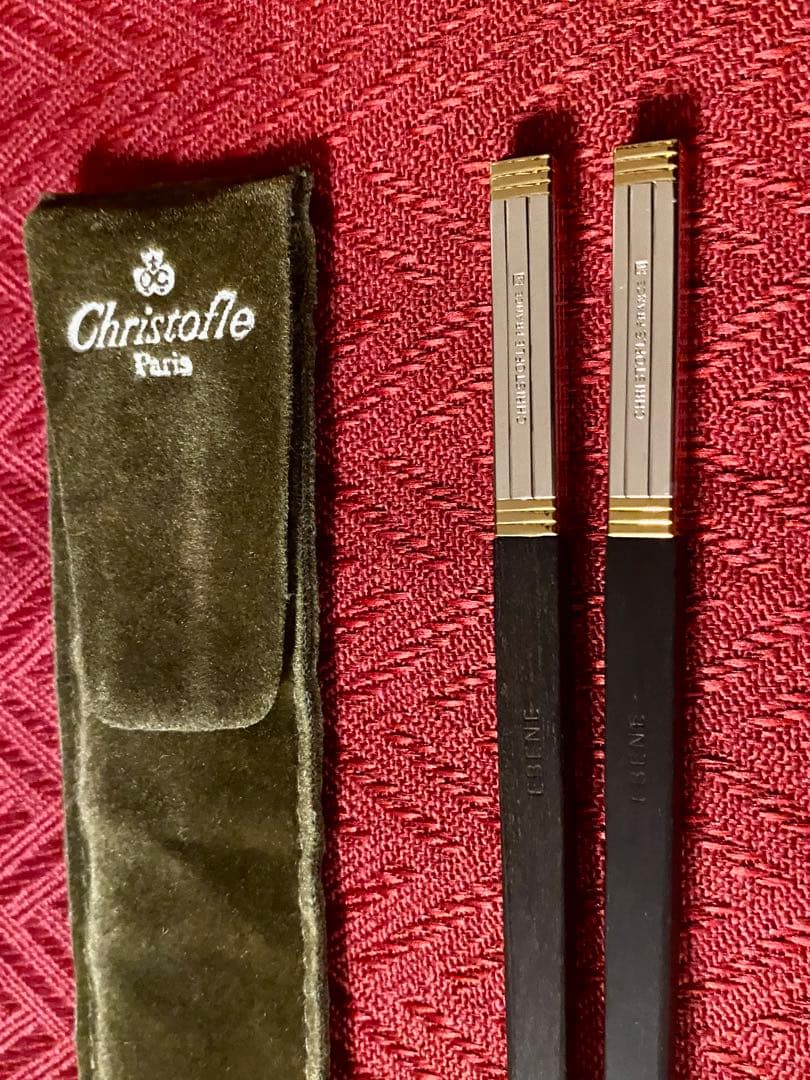 【みどりさま専用商品】Christofle クリストフル 黒檀箸　2膳セット
