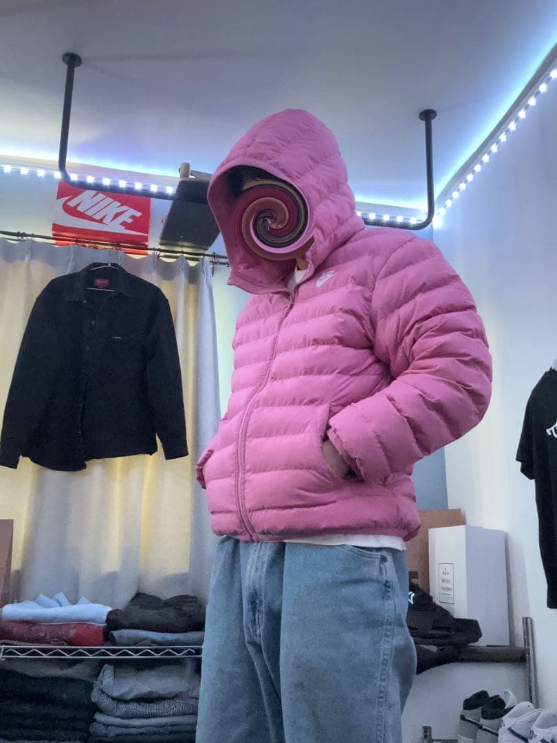 NIKE ピンク キッズダウン Lサイズ 160