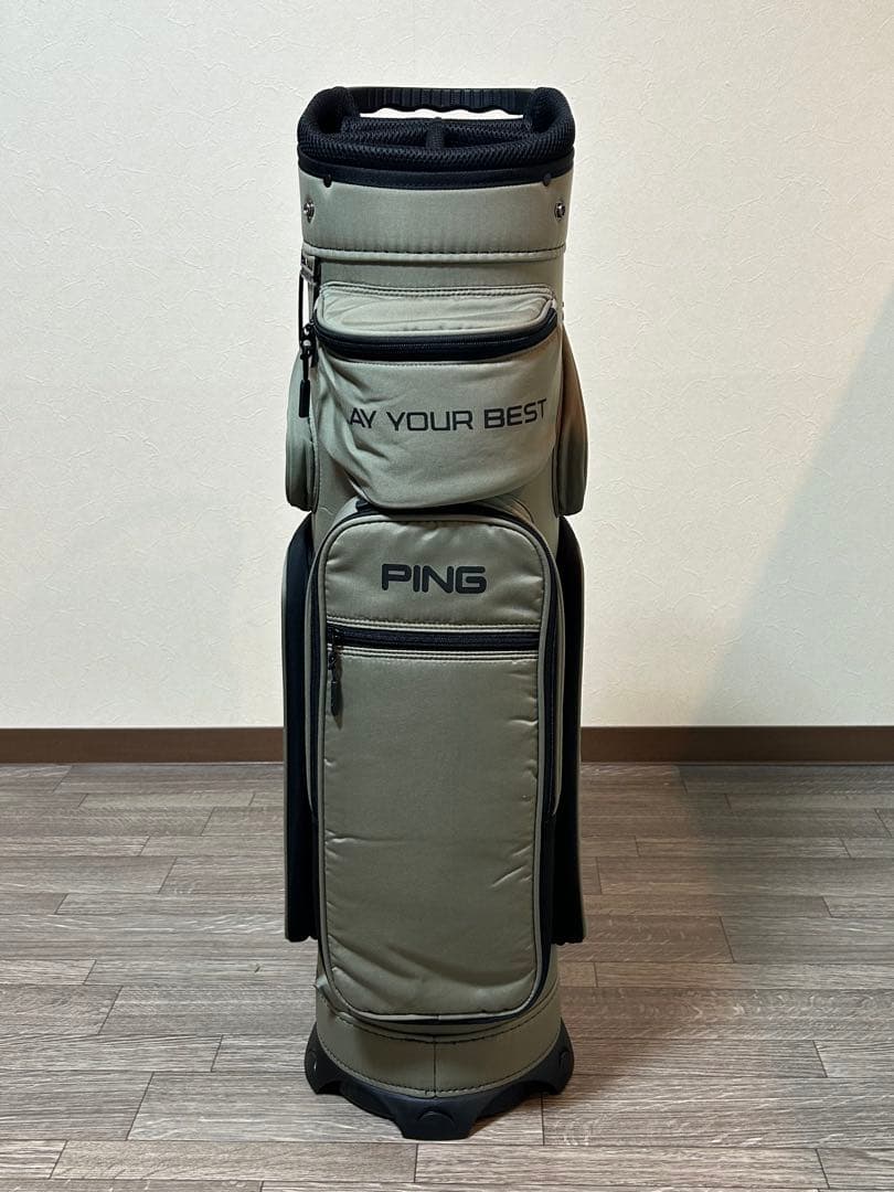 PING 自立式キャディバッグ　未使用品　10ポケットで収納力抜群！カーキ