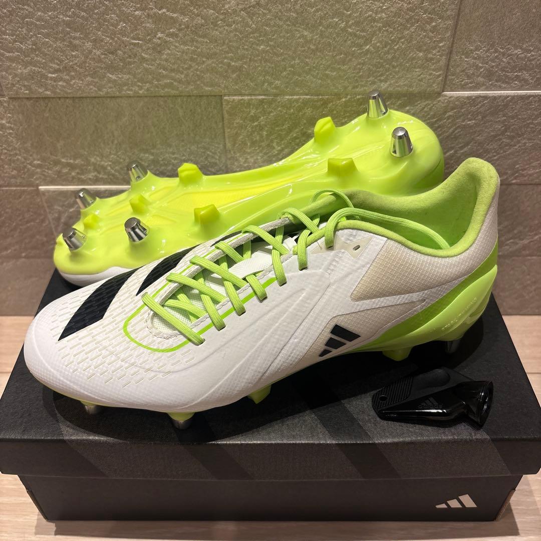 adidas adizero スパイクシューズ ホワイト/ブラック/ライム