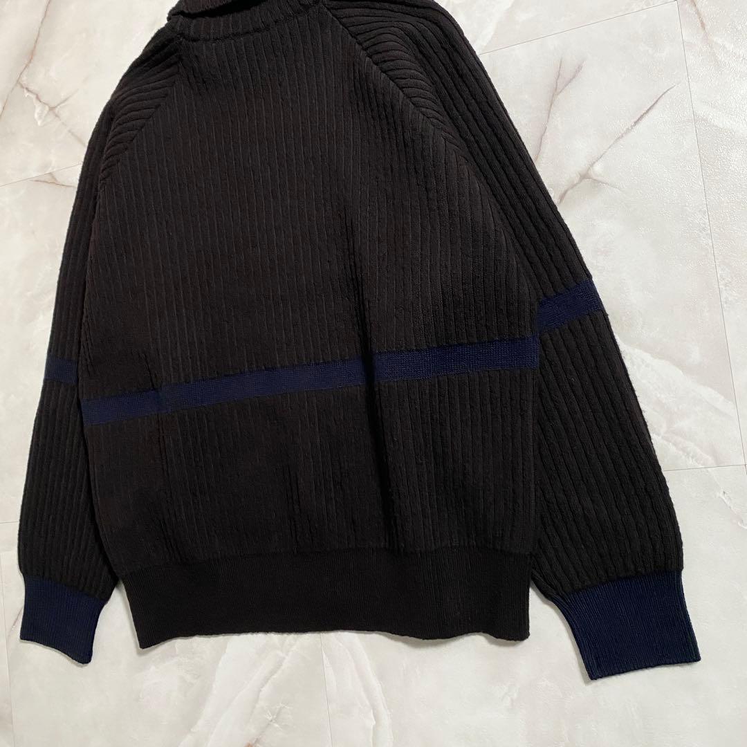 A17815 美品 シュタイン 22AW ハイネックリブニットプルオーバー 黒M