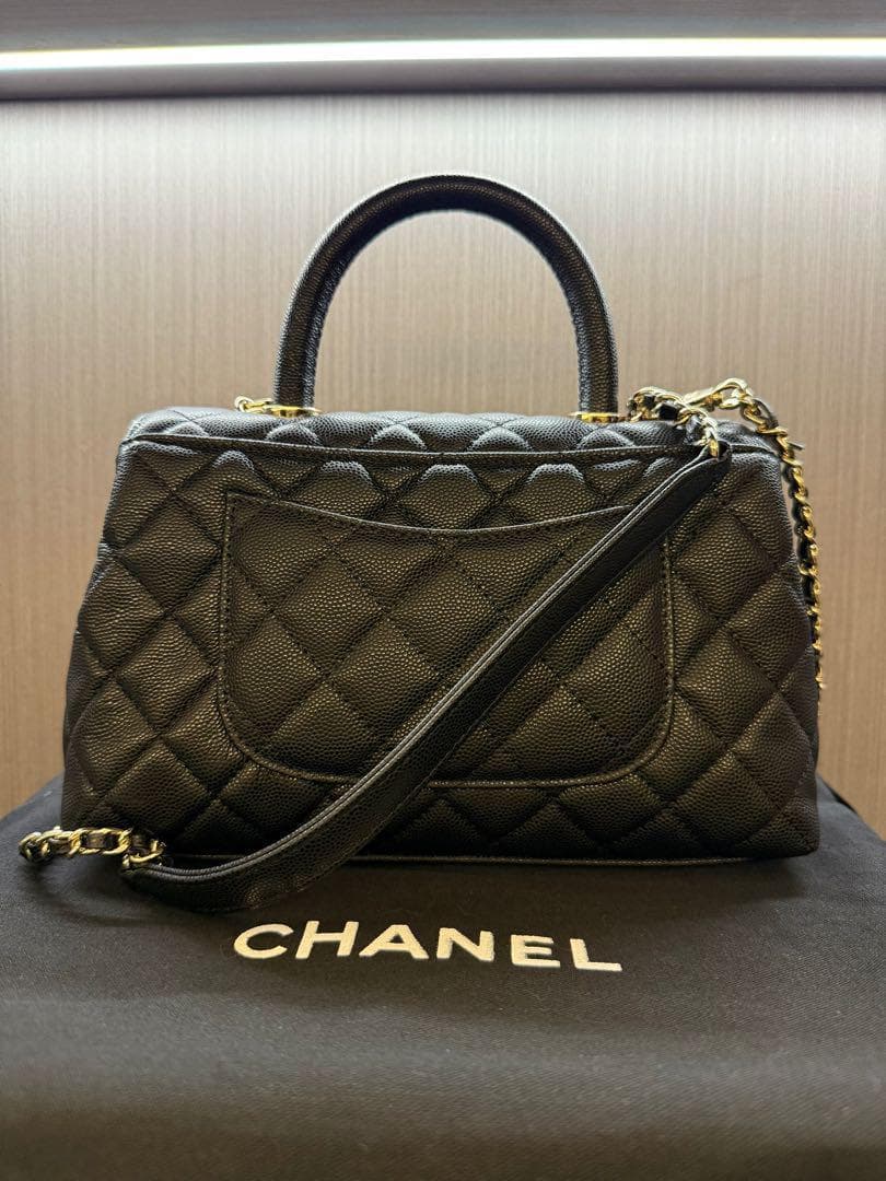 CHANEL ココハンドル ブラック マトラッセ チェーンショルダーバッグ
