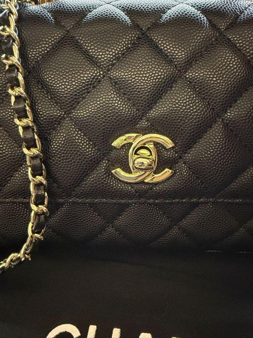 CHANEL ココハンドル ブラック マトラッセ チェーンショルダーバッグ