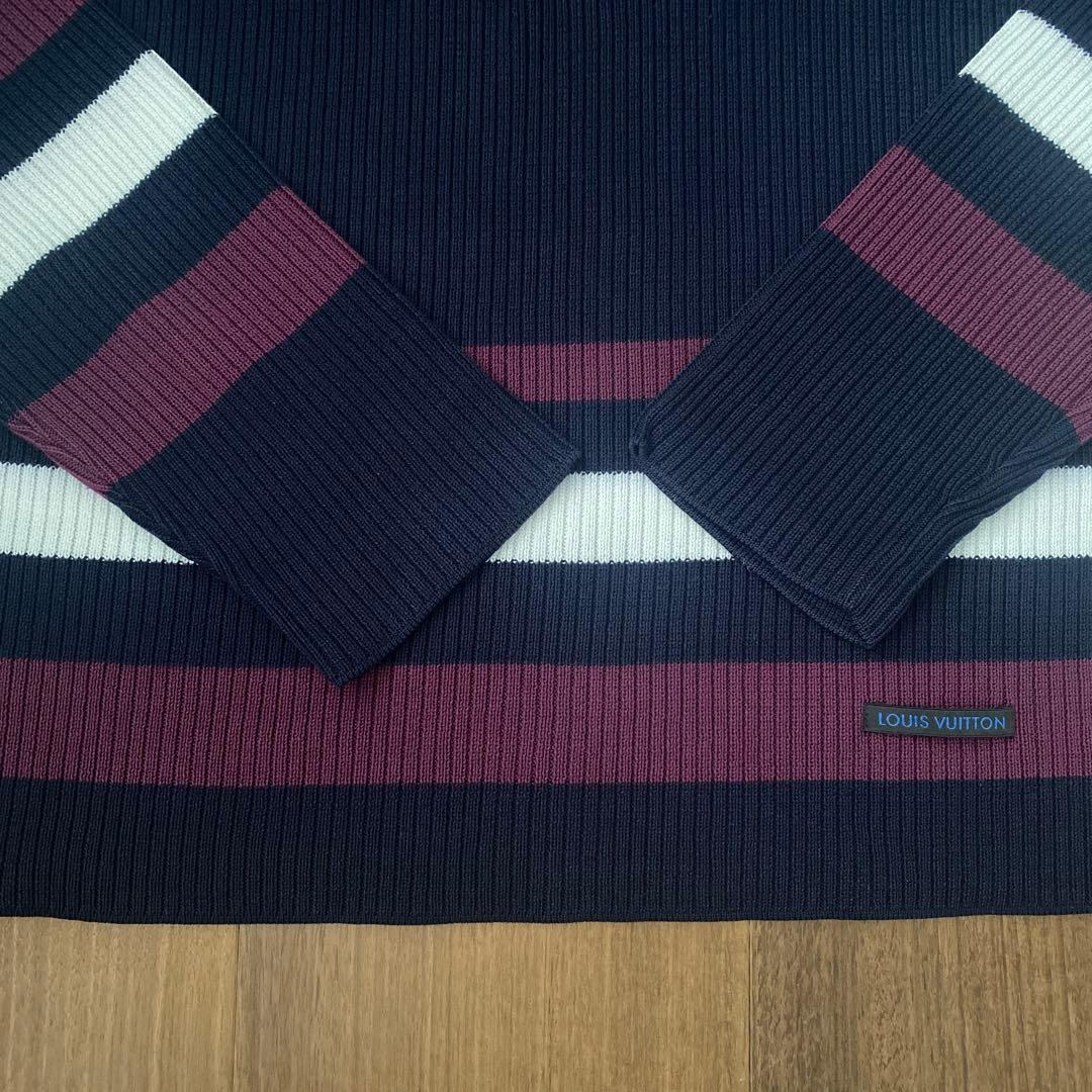 美品　VUITTON メンズ　ニット　セーター　L ネイビー