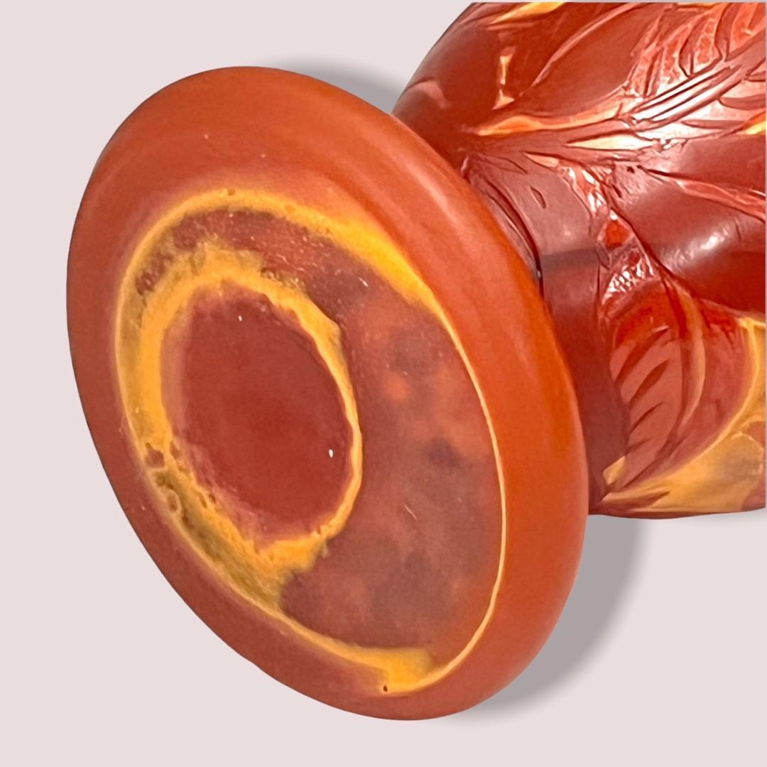 【証明書】　エミールガレ 大　花器　花瓶　カメオ彫り　被せガラス　高さ21ｃｍ