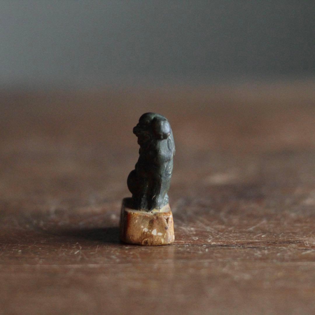 土人形 小さな 獅子 古道具 民芸 アンティーク オブジェ