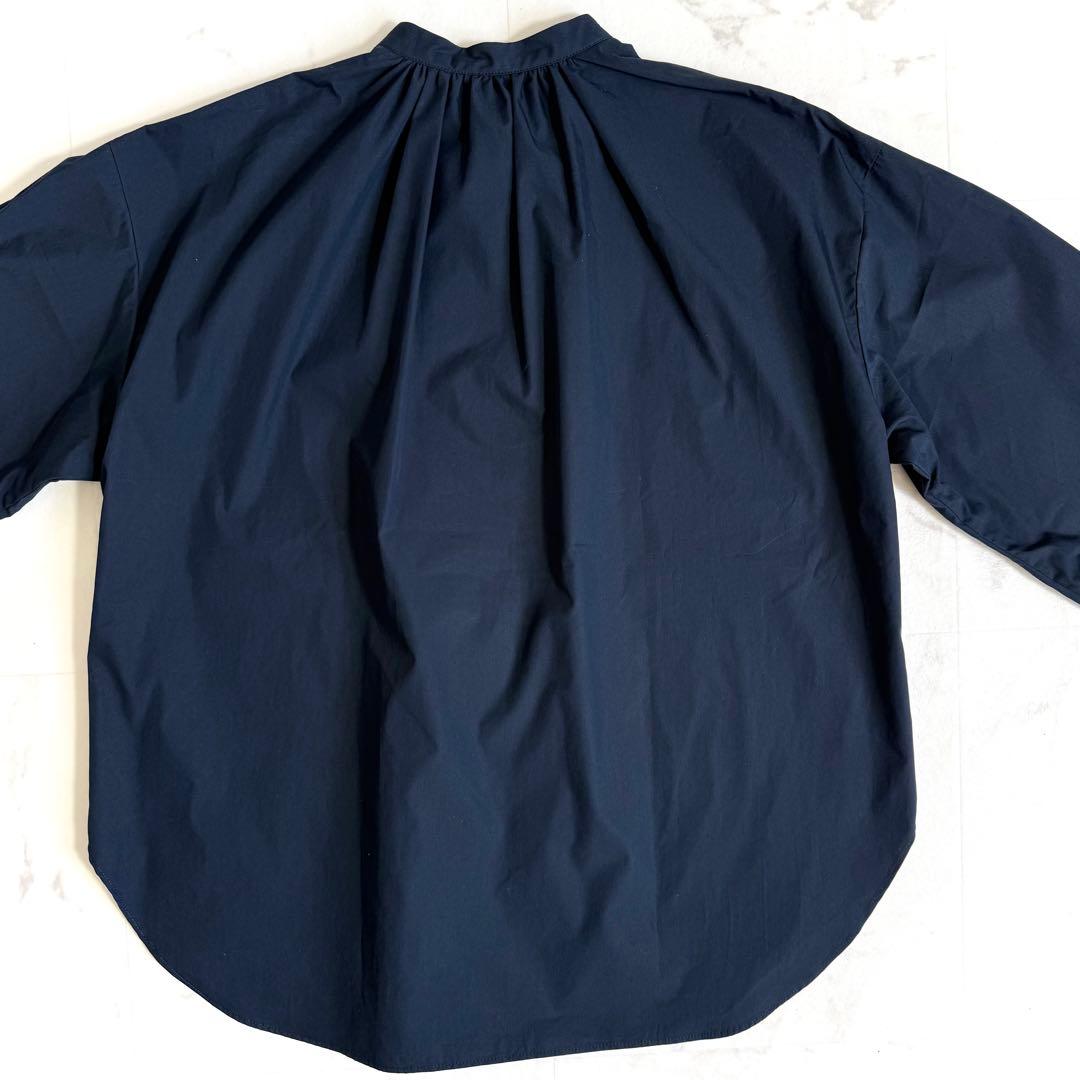 【新品】ジャーナルスタンダードレサージュ スタンドカラーフリルシャツ ネイビー