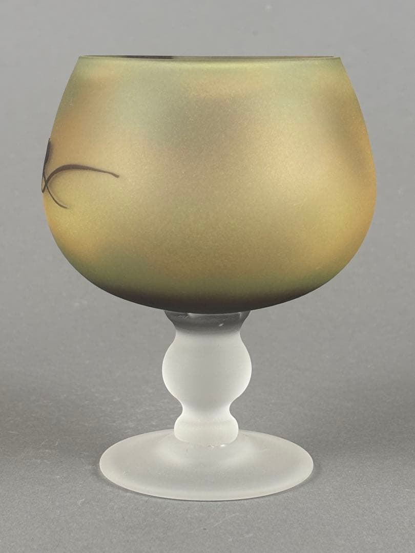 中野良広　色付き　ブランデーグラス　酒器　工芸ガラス