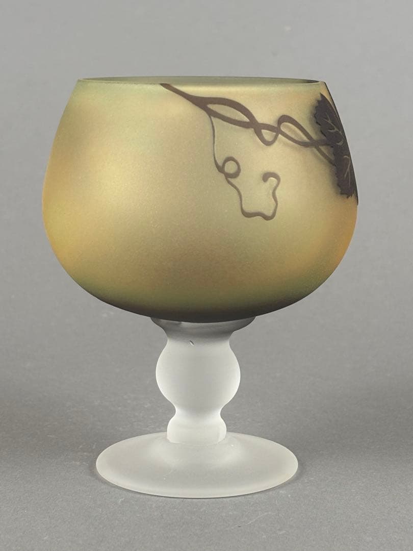 中野良広　色付き　ブランデーグラス　酒器　工芸ガラス