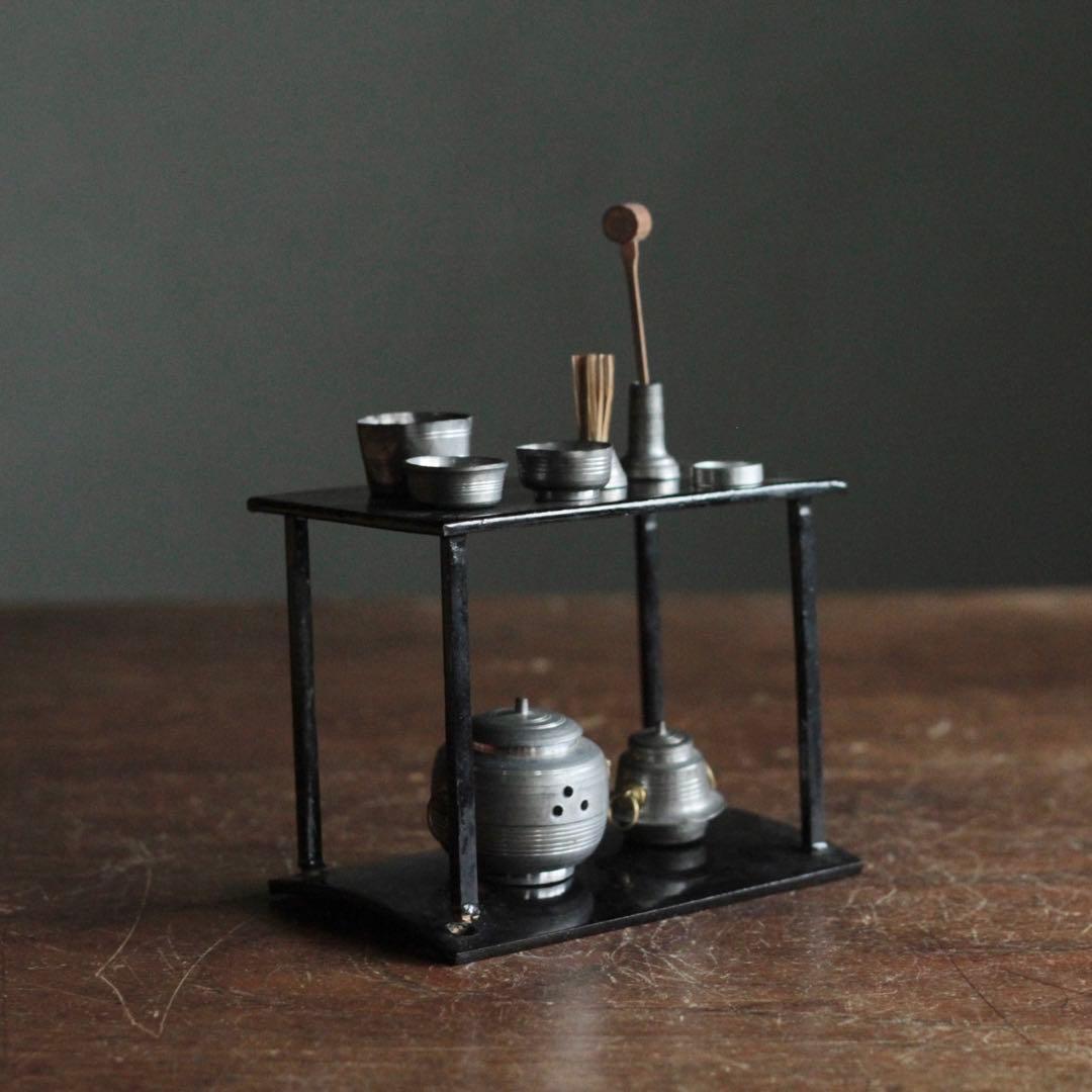 雛道具 ミニチュア 茶器 錫製 古道具 アンティーク