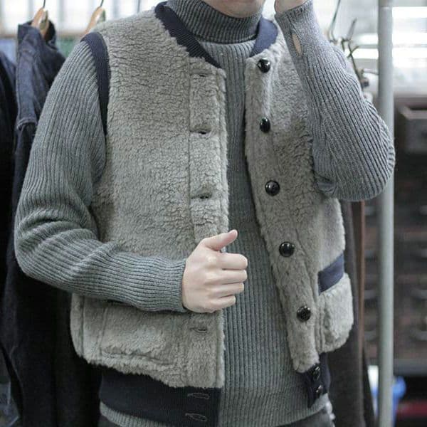 ウエアハウス 希少サイズ 42 XL相当 フリース パイルベスト ヘラーズカフェ