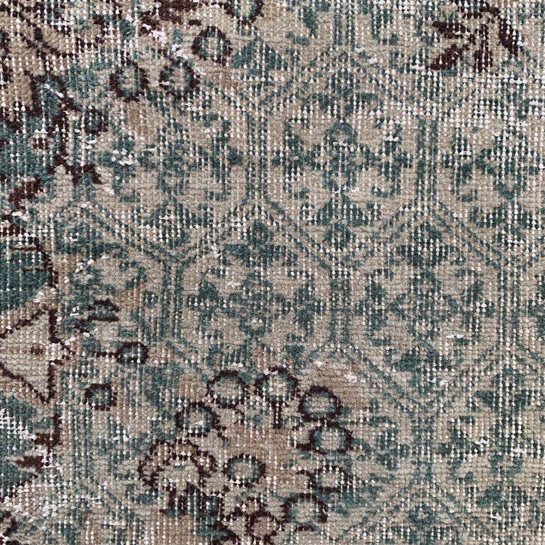 超大判　269×150宝石メダリオン　ピーコックグリーン　トルコヴィンテージラグ