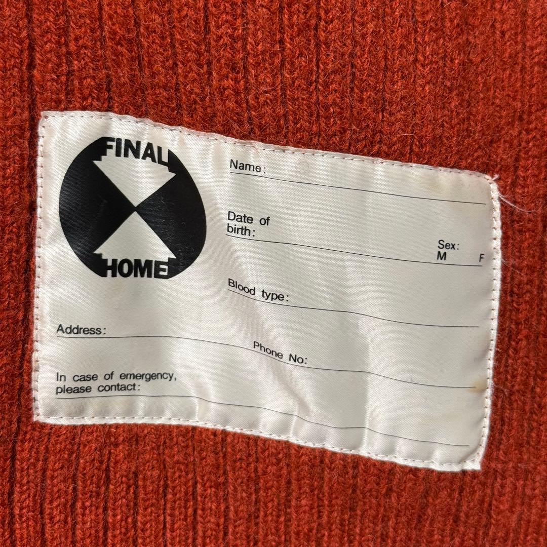 トップス FINAL  nylon switching knit hoodie