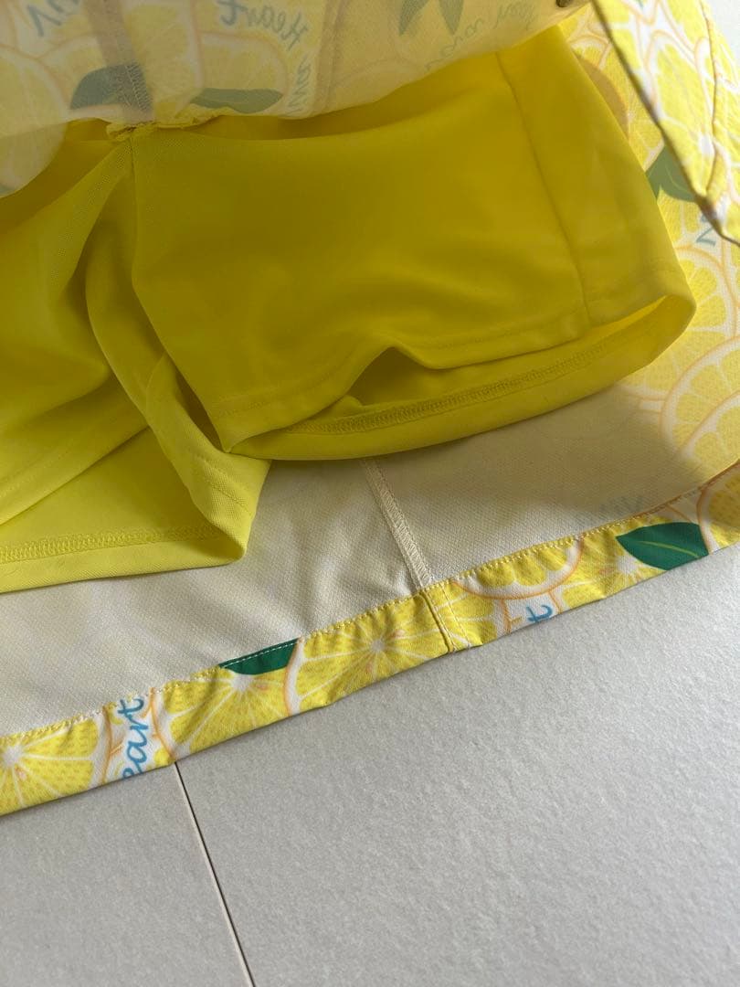 【タグ付き】VIVA HEART ゴルフスカート レモン柄｜インナー付き 映え