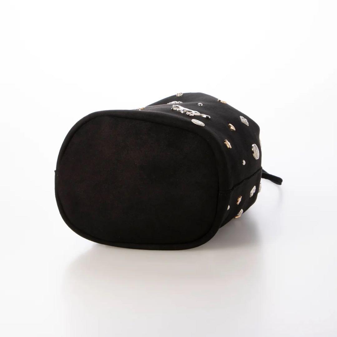 カカトゥ kakatoo / スエード調スタッズドロストバッグ ブラック