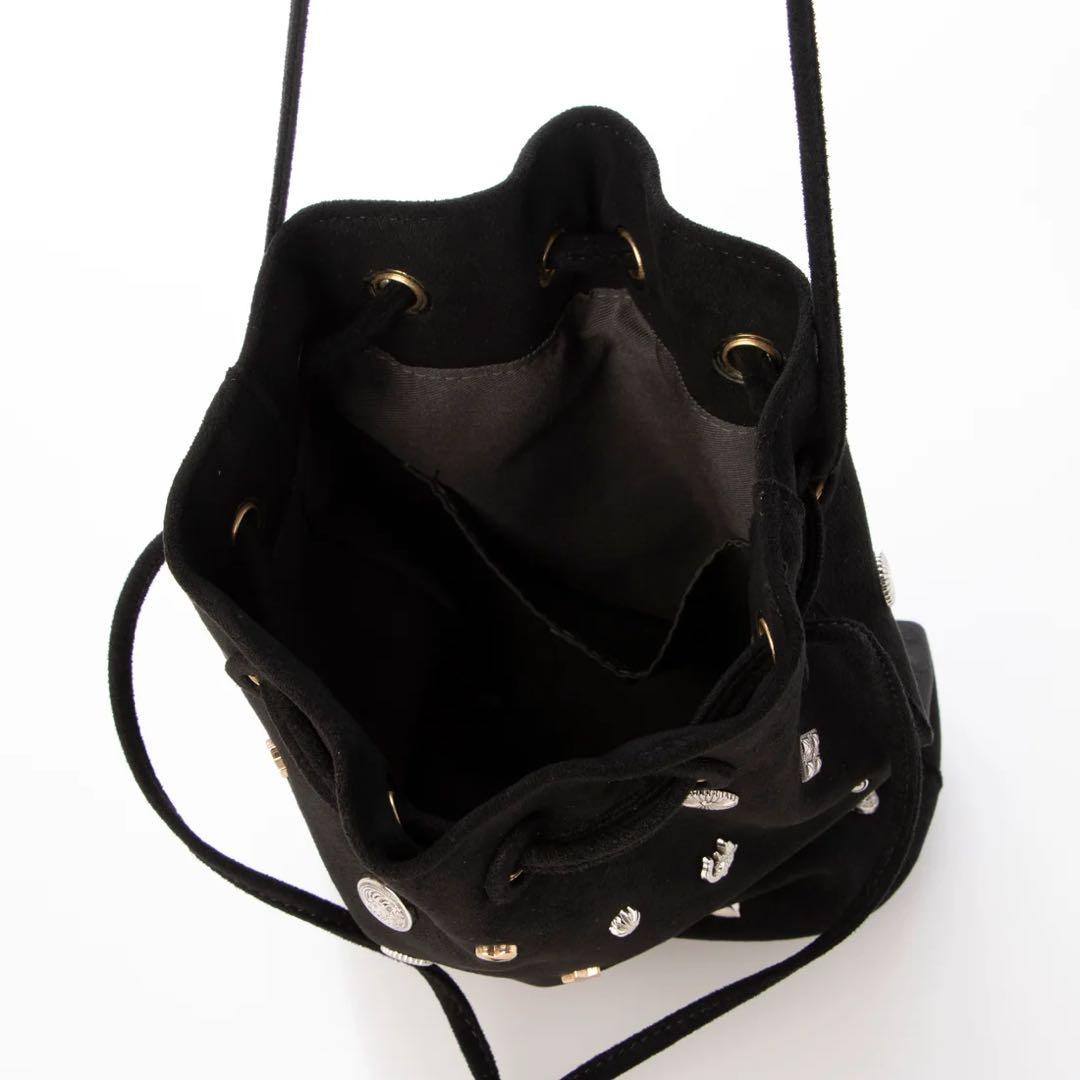 カカトゥ kakatoo / スエード調スタッズドロストバッグ ブラック