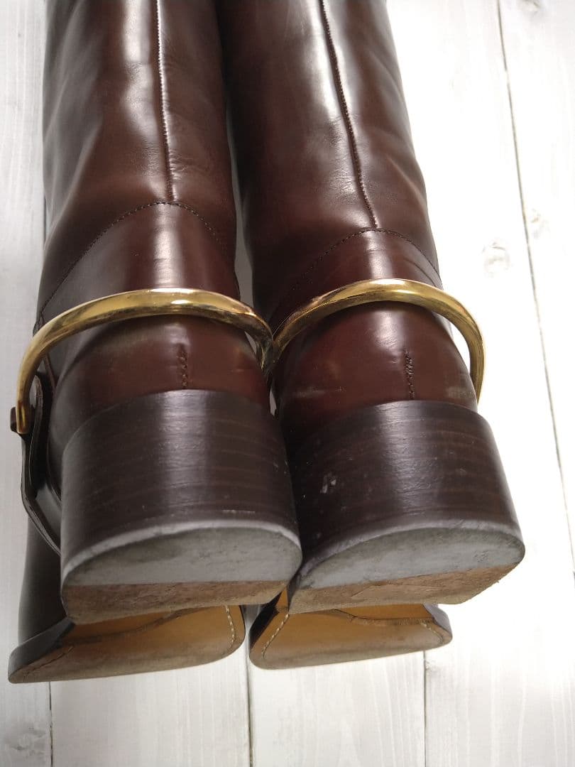 【専用です】サルトル SARTORE バックル ベルト ロングブーツ ブラウン