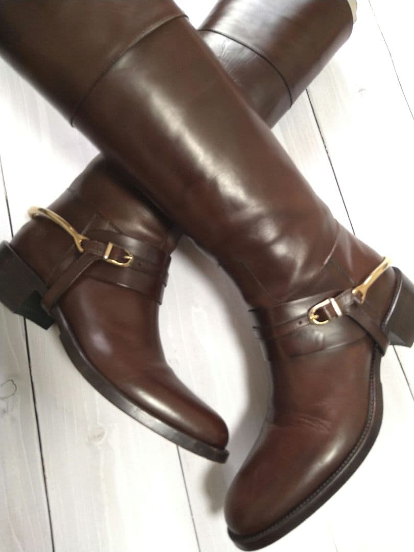 【専用です】サルトル SARTORE バックル ベルト ロングブーツ ブラウン