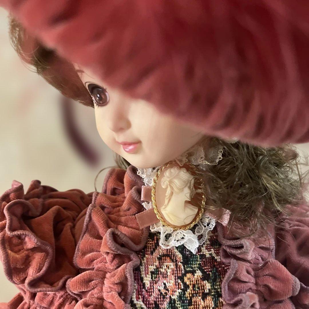 【極美品・ケース付】スキヨドール リボン印 フランス人形 ポーズ人形 昭和レトロ