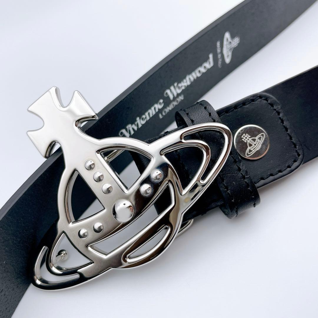 専用！ヴィヴィアンウエストウッド　ベルト　ビッグオーブ　男女兼用　シルバー金具