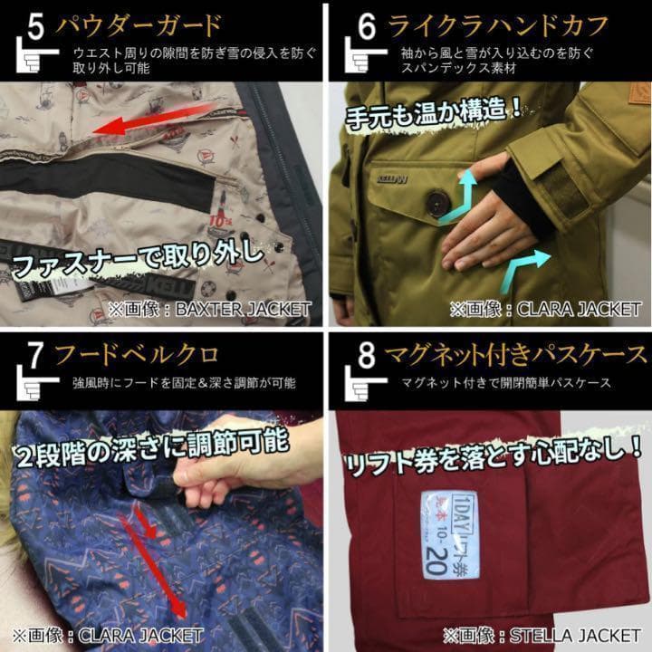 スノボ ウエア レディース 上着 紺 冬 スキー フード付き ファー