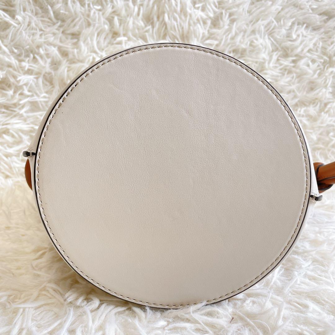 美品✨オルセット CORDAバケットバッグ ノット　牛革　巾着袋付き　バイカラー