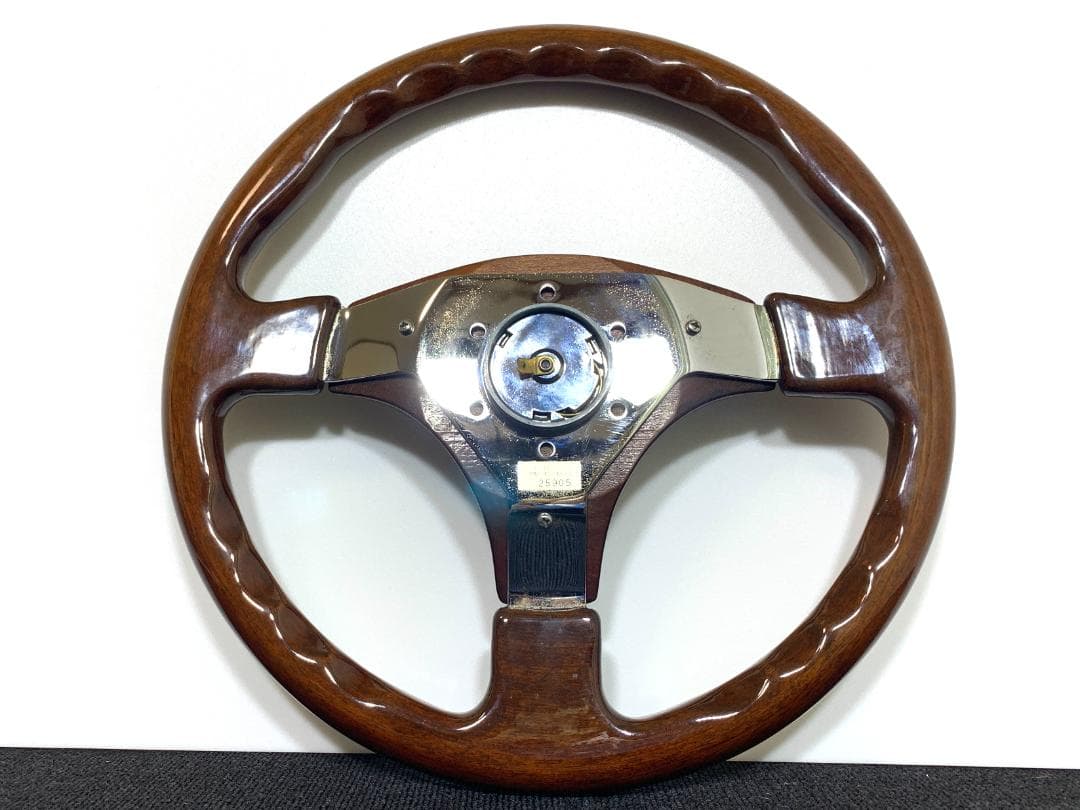 エムズスピード ウッド ステアリング センターパッド ホーンボタン付 希少