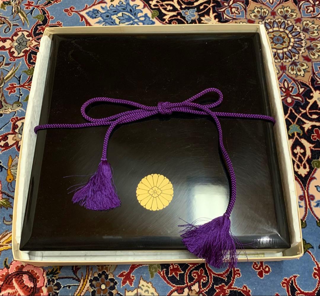 レア品/昭和天皇皇室金婚式記念碑/純銀/純金張り漆箱入/証明書付