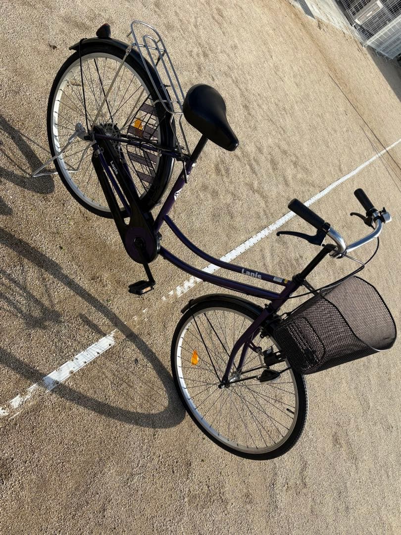 パープルカラー・シンプル・ママチャリ(26㌅)個人配達致します。お引き取りでも可
