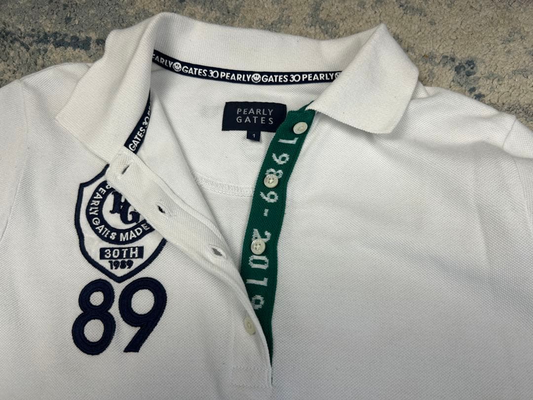 【セットアップ】パーリーゲイツ 鹿の子ポロシャツ & チェック柄ミニスカート 1