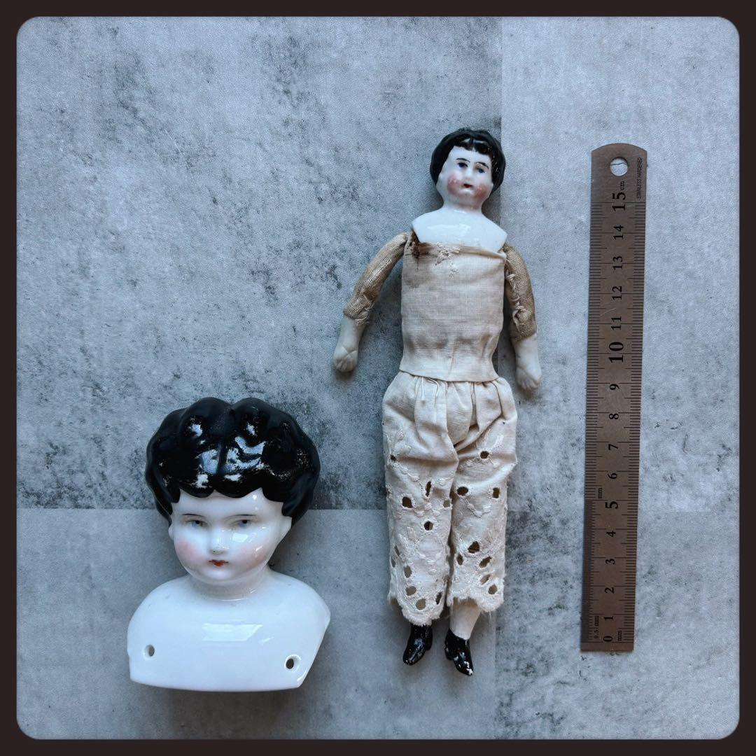 アンティーク　 ジャンクドロワーセット　チャイナヘッドドール　etc