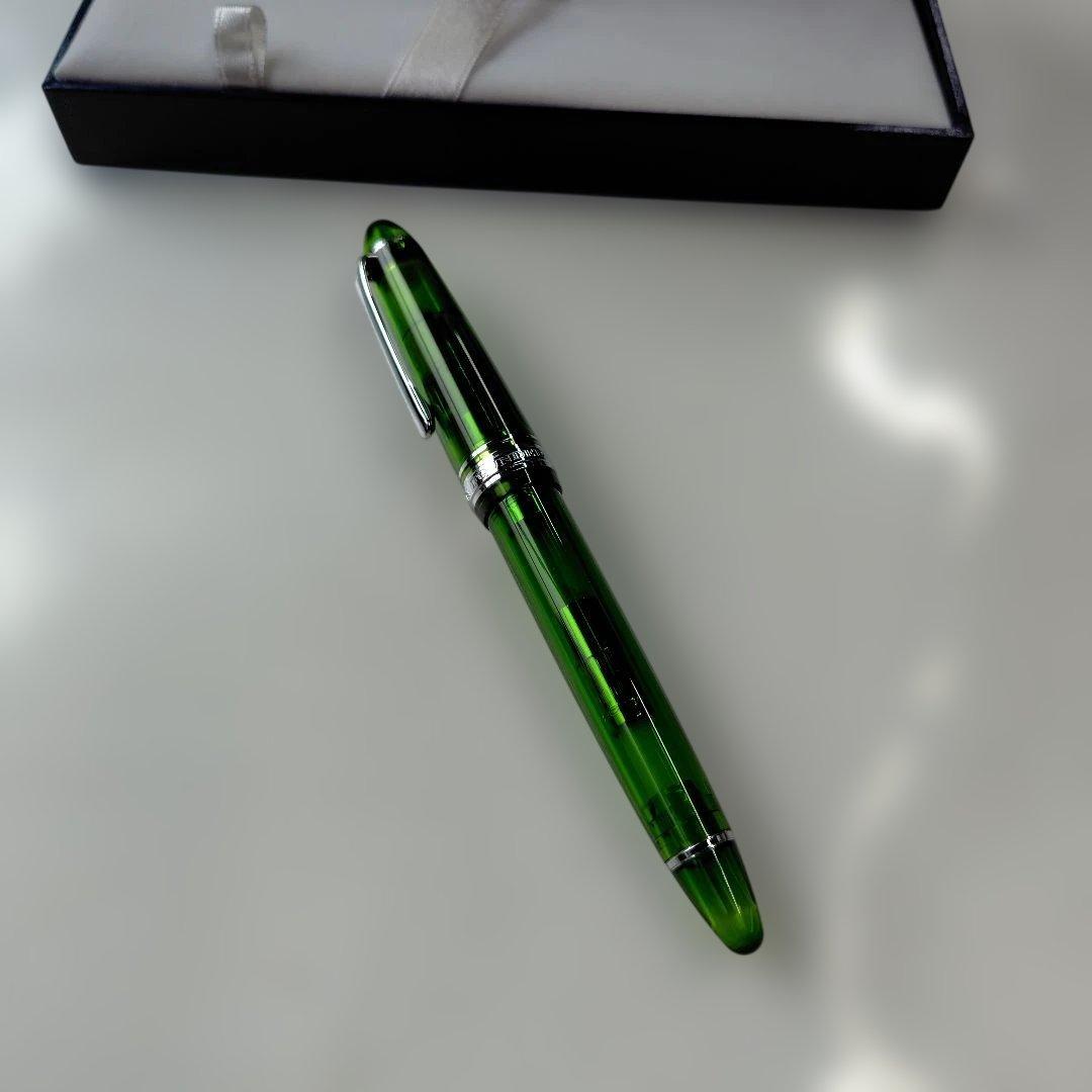 ワンチャー別注　SAILOR グリーンスケルトン 万年筆