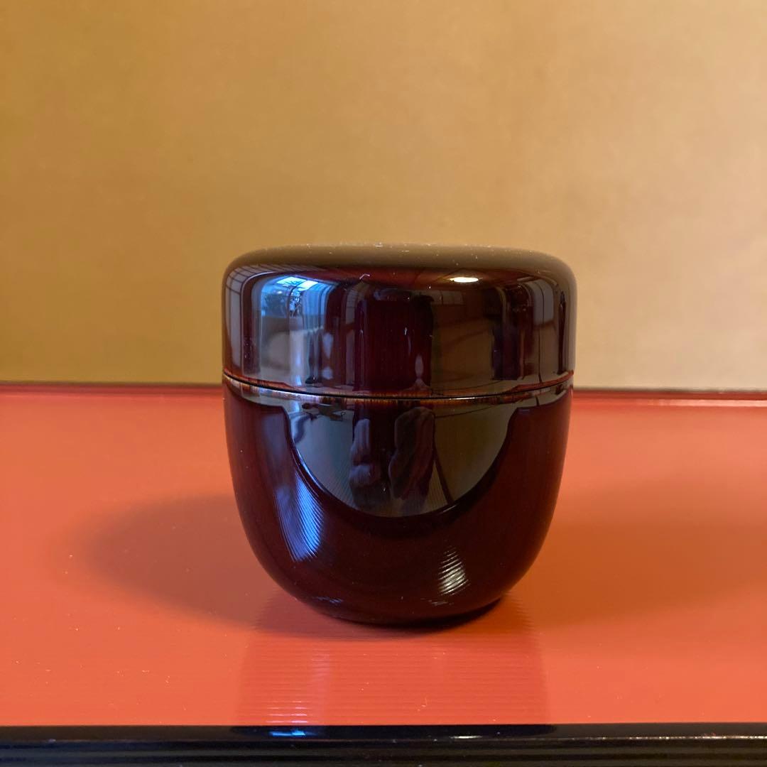 茶道　大棗　柳蒔絵