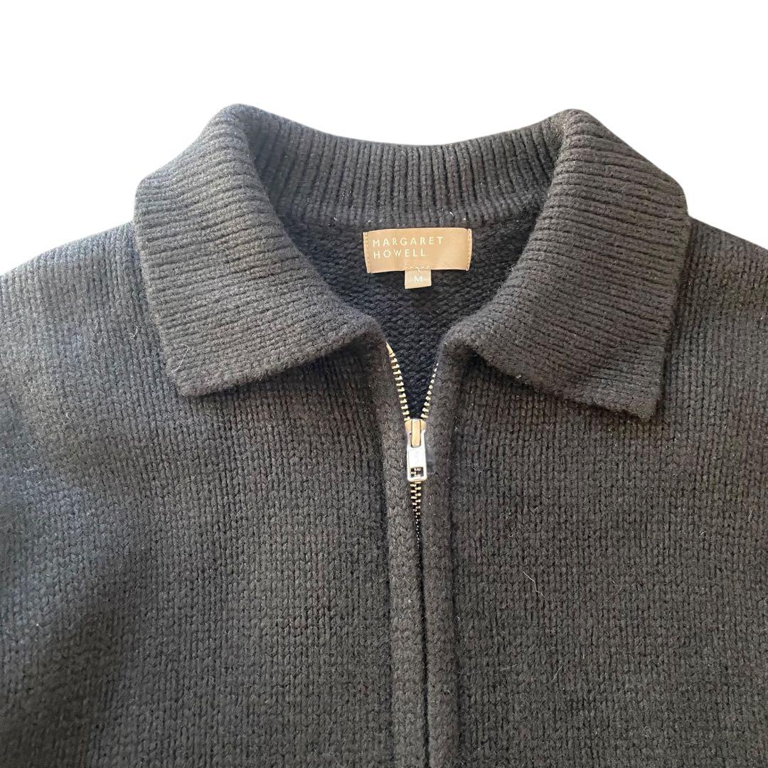MARGARET HOWELL ドライバーズ ニット ジップアップ カシミヤ混