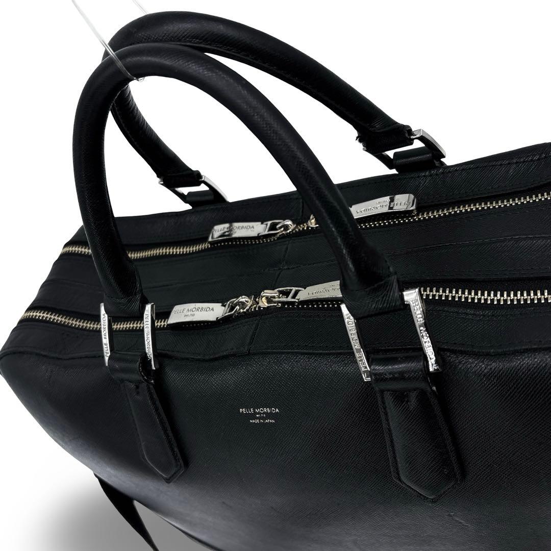 美品】ペッレモルビダ 2WAY ビジネスバッグ キャピターノ 黒　ショルダー