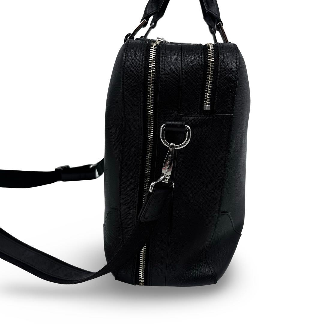 美品】ペッレモルビダ 2WAY ビジネスバッグ キャピターノ 黒　ショルダー