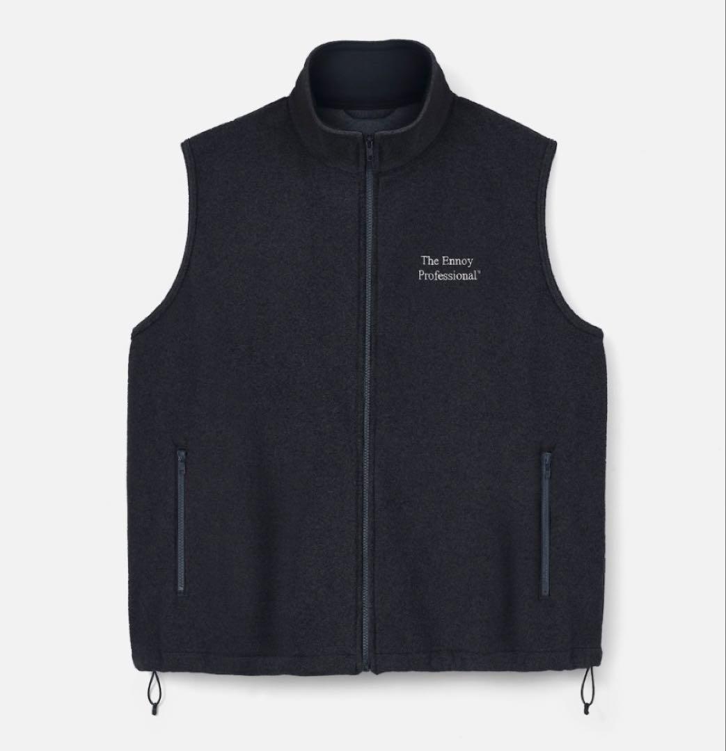 トップス ENNOY PROFESSIONAL FLEECE VEST BLACK
