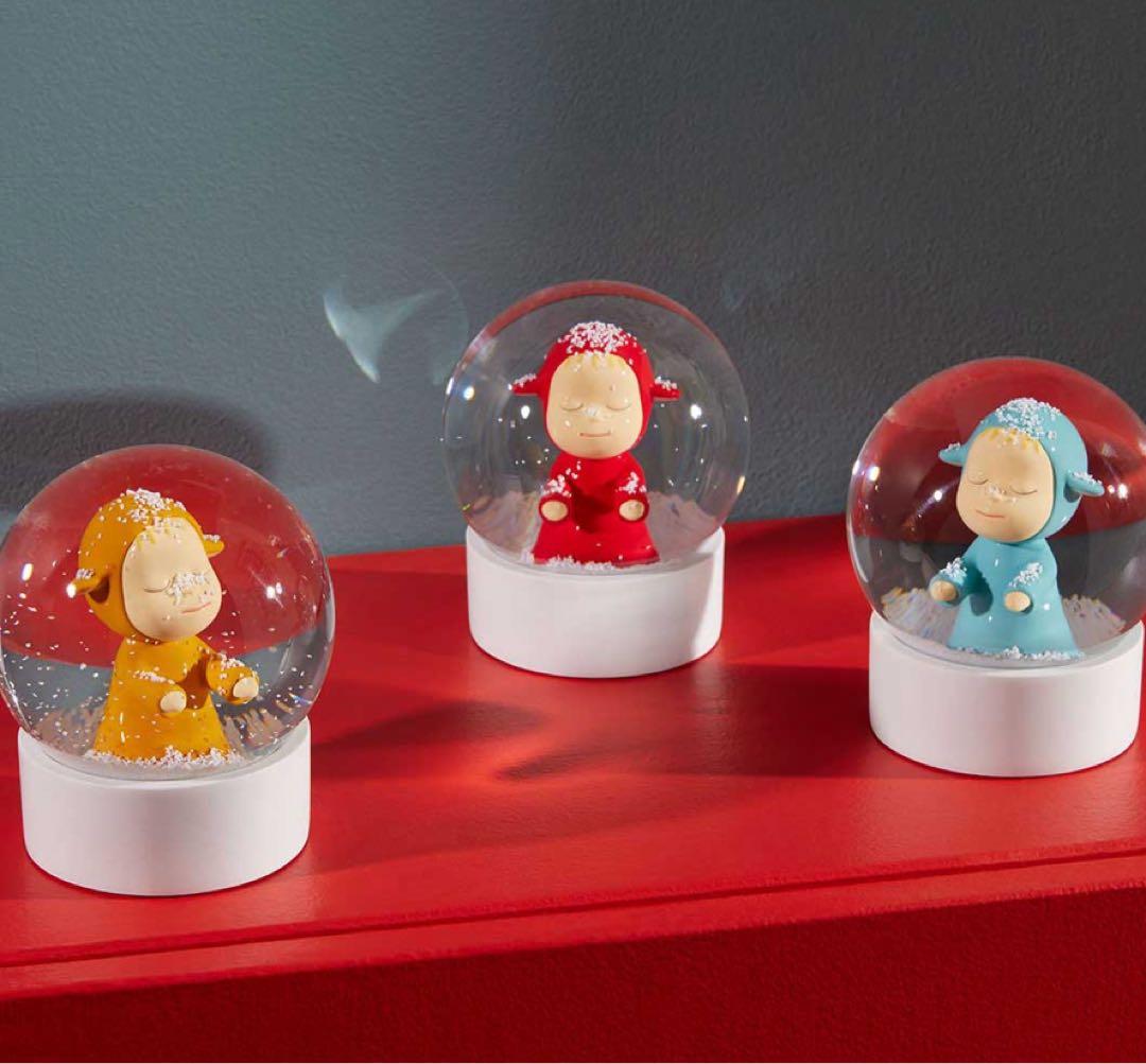 奈良美智　スノードーム　Little Wanderer 赤　青　黄　3個セット