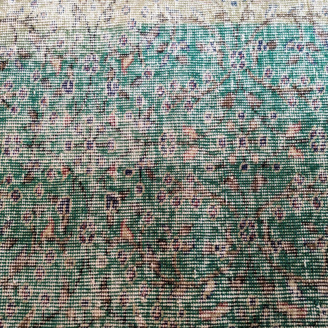 81×169 エメラルドブルー　トルコヴィンテージラグ