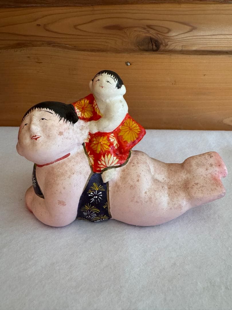 希少 中野土人形 奈良久雄 『子守這子』 這い這い子 郷土玩具 民藝 長野県