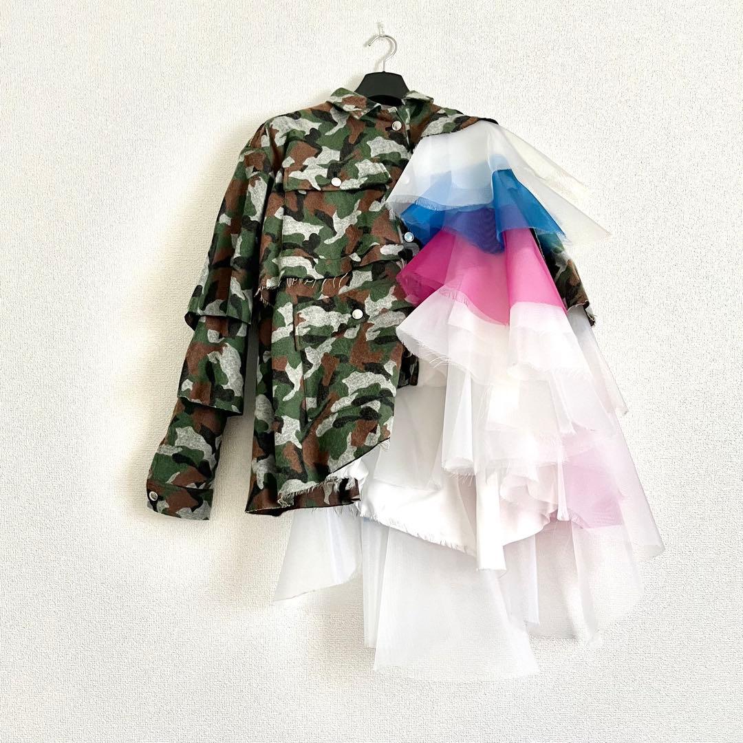 ま*や様 【新品タグ付き】sulvam 2021年春夏 迷彩柄アシンメトリック長