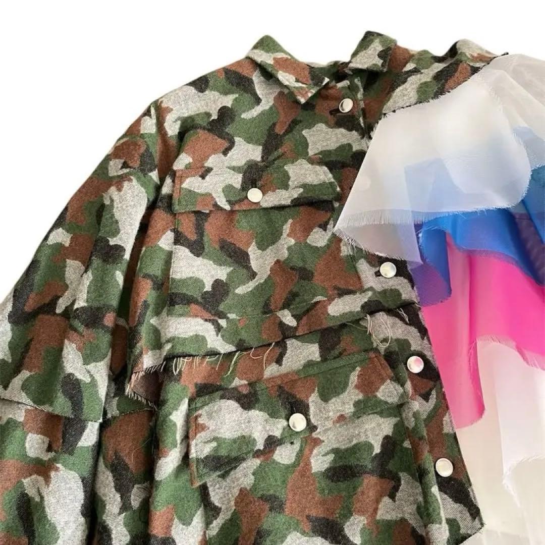 ま*や様 【新品タグ付き】sulvam 2021年春夏 迷彩柄アシンメトリック長