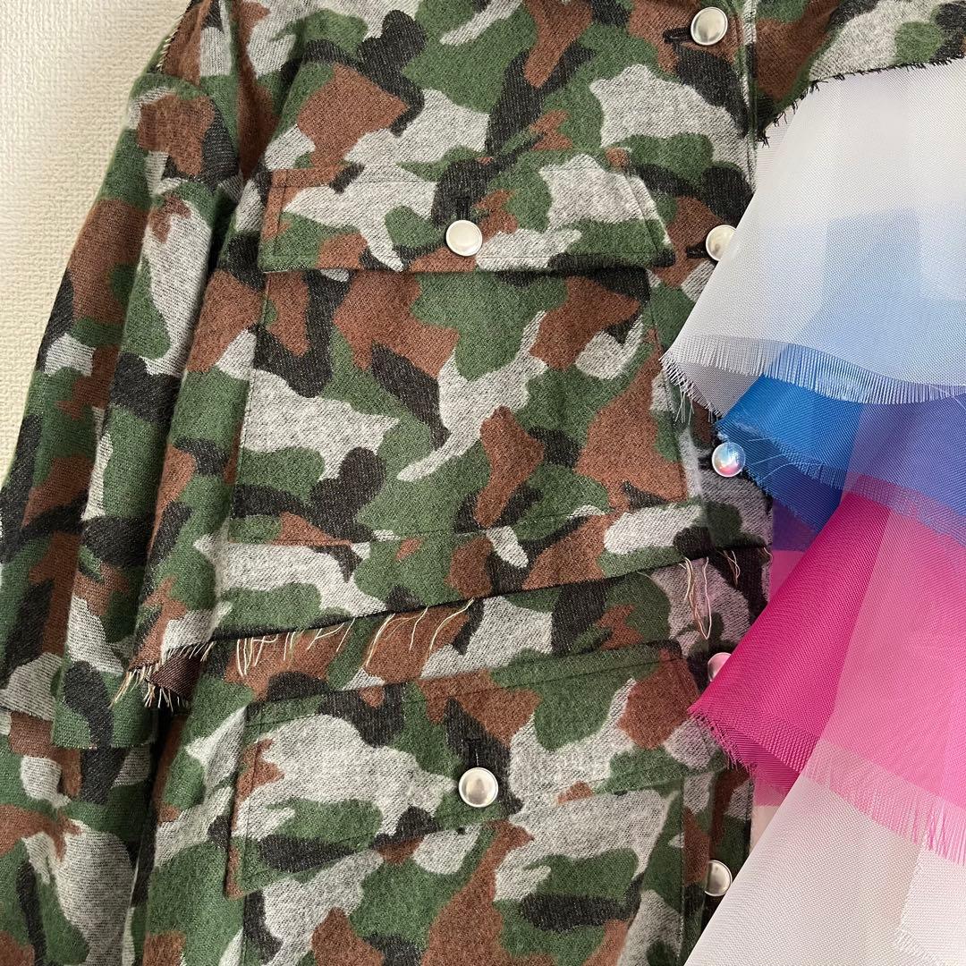 ま*や様 【新品タグ付き】sulvam 2021年春夏 迷彩柄アシンメトリック長