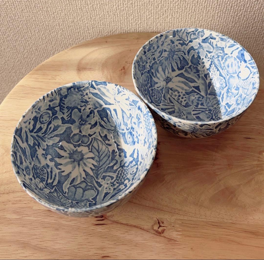 ヴィンテージBurleigh Scilla バーレイシラーカフェオレボウル2つ