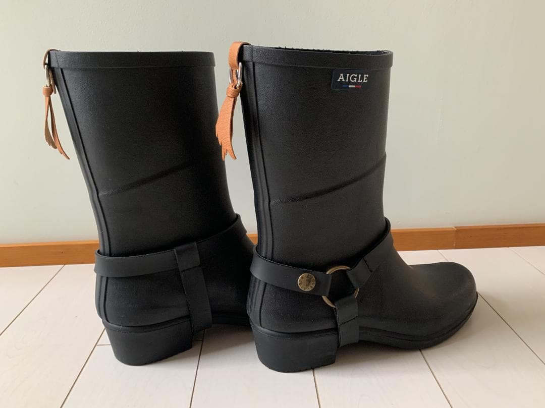 AIGLE ミスジュリー　ラバーブーツ　レインブーツ　黒