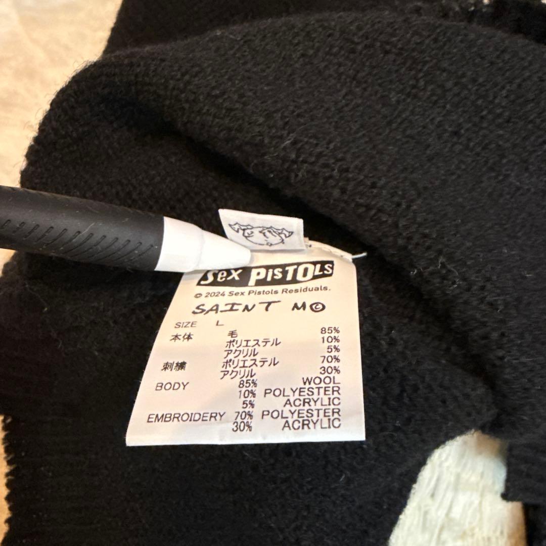 SAINT MX6 セントマイケル　 SEX PISTOLS ロゴニット L 黒