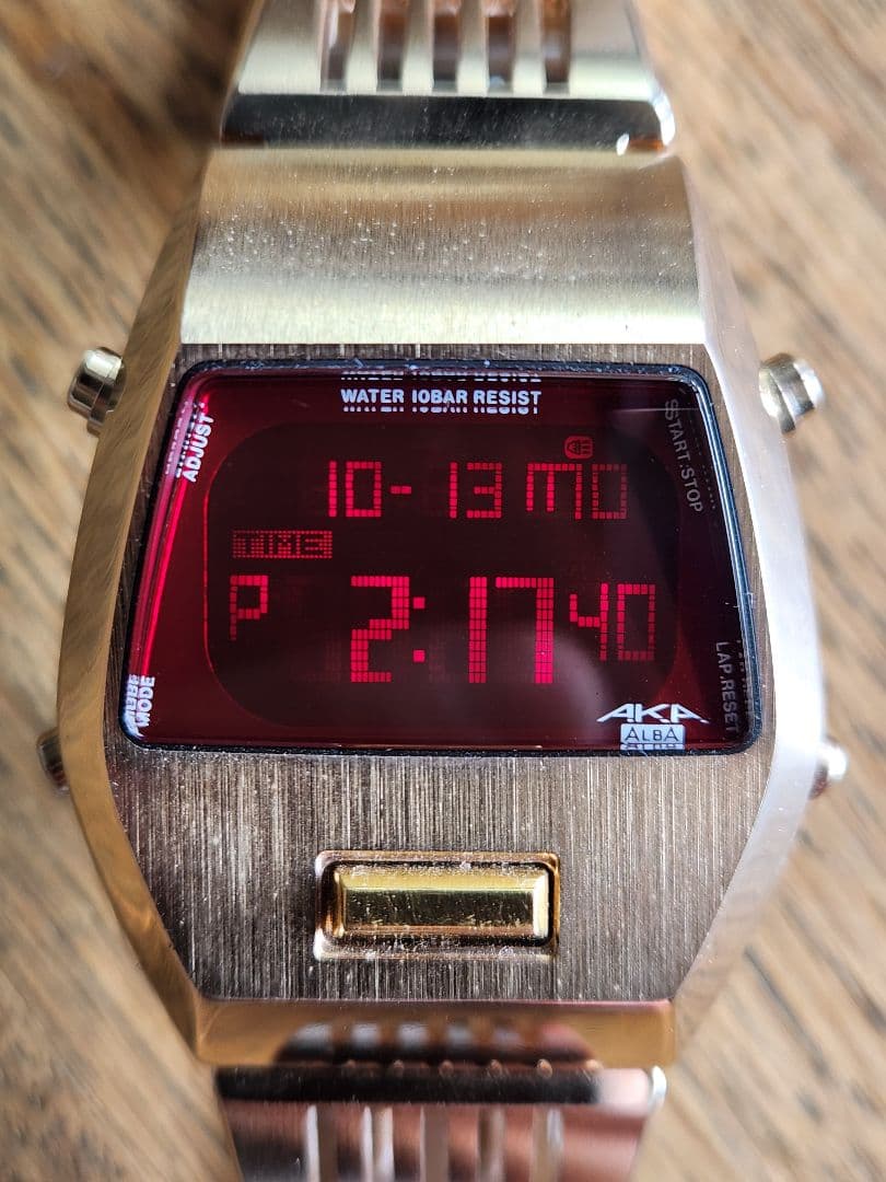 動作確認済/点灯OK　美品　セイコー　ALBA　インゴット　ダースベーダー