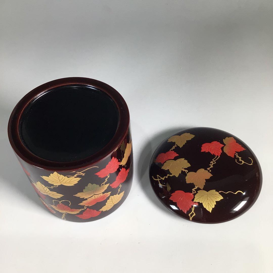 Ｎ４８２　四季棗　『荒井樹芳作』『雪吹　中棗　金輪寺　平棗』　共箱　茶道具