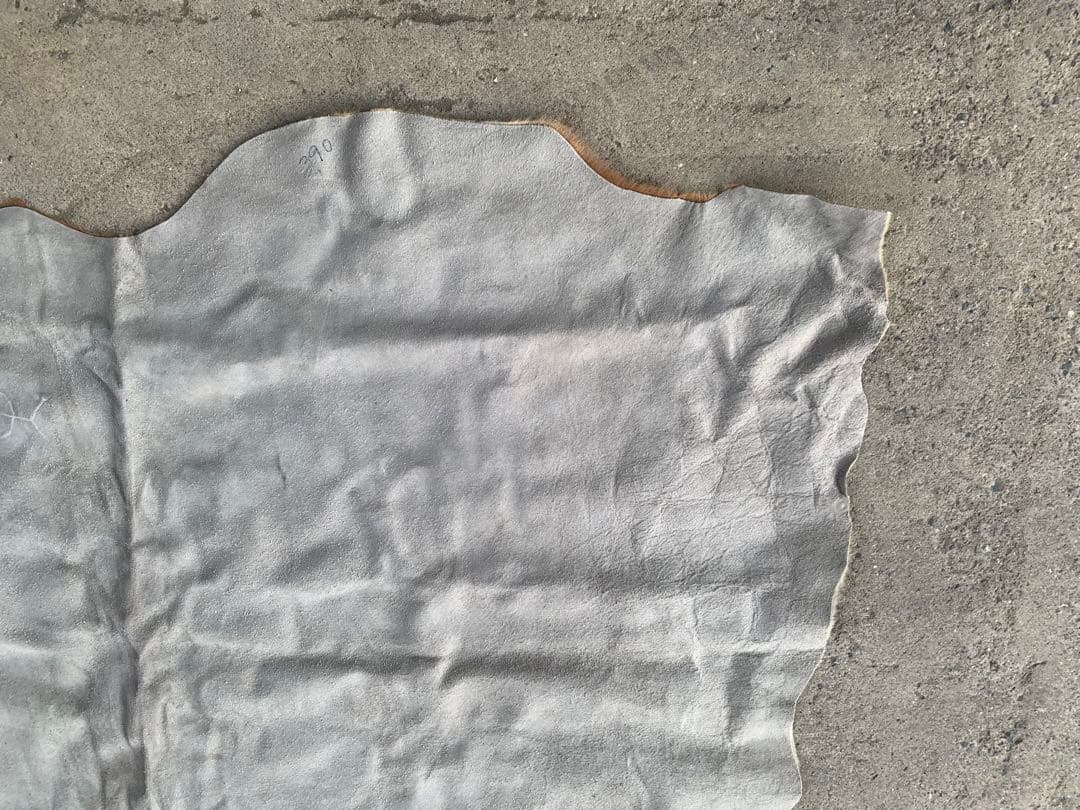 特大! ビンテージ 本革 カウラグ レザー ラグ